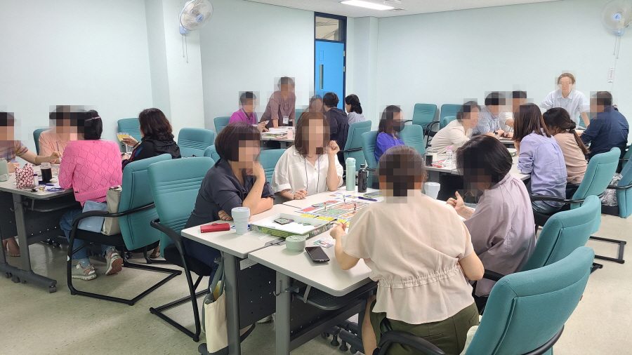 중간관리자 대상 협업 역량 향상 게이미피케이션 강의 기획 가치교육컨설팅 현장 사진